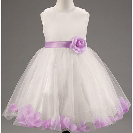 Robe De Mariée Blanche Et Violet Fille